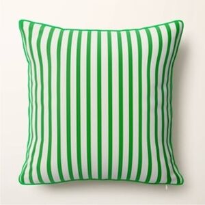 New! kate spade x Target 20"x20" Stripe Square Throw Pillow Green Cream
